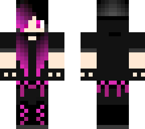 magenta emo girl