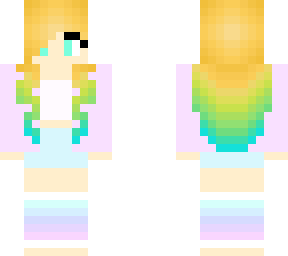 pastel girl with dyed hair and horns