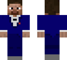 Steve suit navy blue | Minecraft Skin