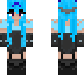 blue hair fighter girl / kmpferin