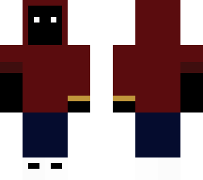 demon in hoodie with glowing eyes