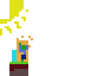 fire zombie in sun