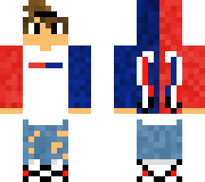 red white and blue hoodie boy