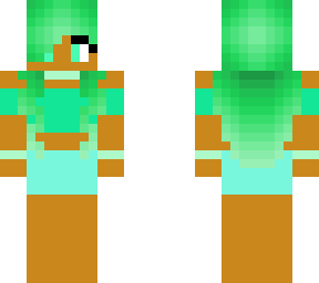 tanned and teal girl