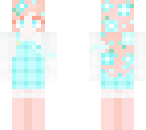 teal flowers in cotton candy hair <3