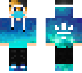 teen boy with blue hoodie! with mask