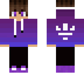 teen boy with purple hoodie