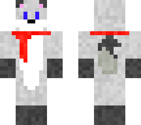 white fox with scarf