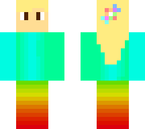 colorful gaming girl  blonde