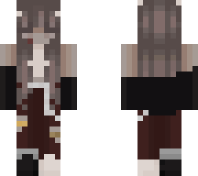 pastel brown shaded jacket and pants w/ bandage