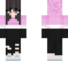 pink and black hoodie