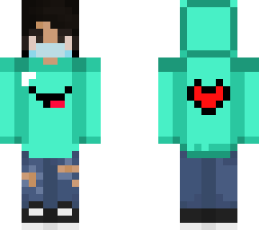 teal skeppy hoodie (with mask)