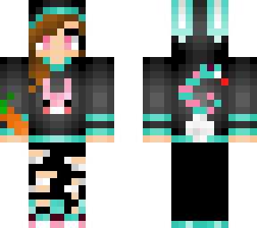 black and blue bunny girl