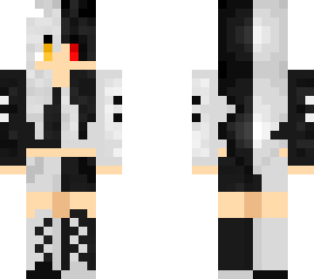 black and white