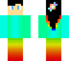 colorful gaming girl  black