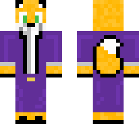 fox in purple clothes