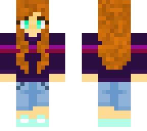 girl with purple sweater