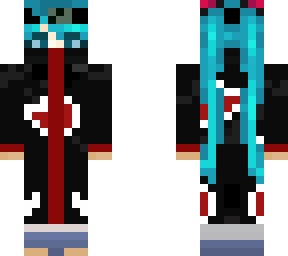 hatsune miku naruto akastuki with head band