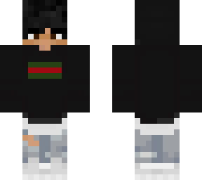 hnljosh's black hair with hoodie