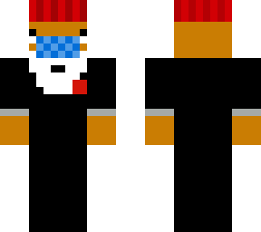 jif peanut butter skin wearing tux + face mask