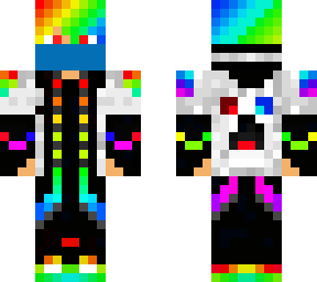 rainbow gamer with blue mask