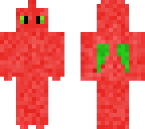 red dragon with green wings