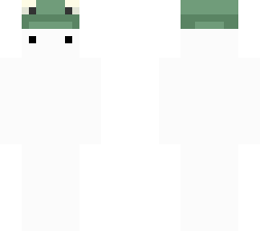 white man with a frog hat.