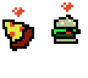 burger and pizza