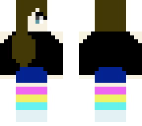 casual girl with pan flag socks