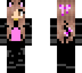 cat costume /brown haired girl/brown eyes
