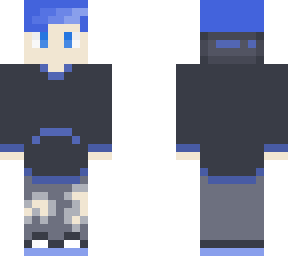 cute blue-haired boy