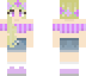 cute purple blonde girl | Minecraft Skin