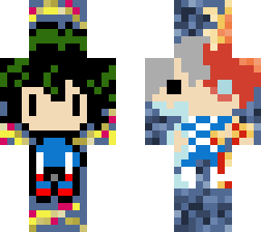 deku x todoroki -pixelart-
