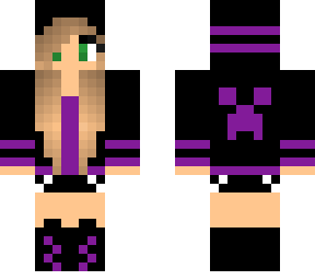 edit girl in purple creeper hoodie