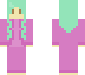 green and pink pastel girl