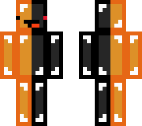 half orange half black skep