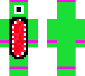 one-eyed big mouth with pink sweat bands