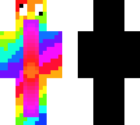 rainbow/black and white skin