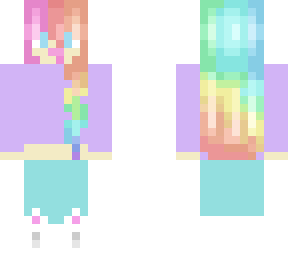 rainbow pastel girl
