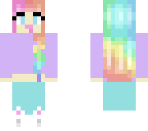 rainbow pastel girl
