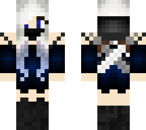 white, blue and black girl