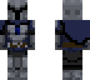 black/blue mandalorian armor