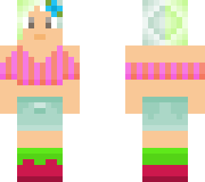 crop top girl with flowers