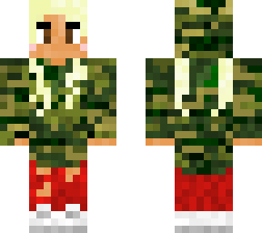 girl in camo hoodie