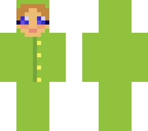 girl in green onesie