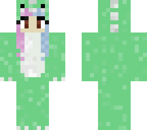 kawaii dino girl (half and half hair)