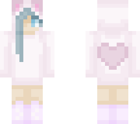 light pink heart hoodie