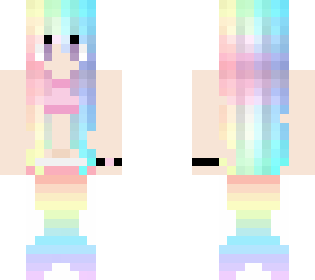 pastel rainbow mermaid
