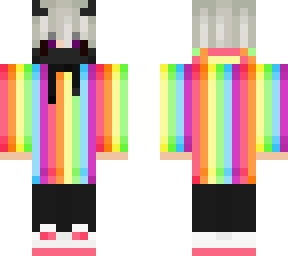 rainbow hoodie half demon