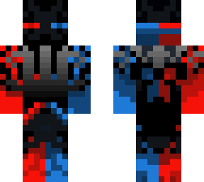 red and blue enderman in hoodie
